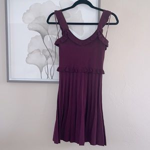 Zara Knit Ruffle Pleat Dress